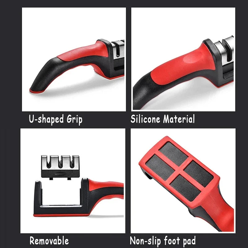 Level 3 Quick Sharpening Tool Knife Sharpener With Anti-slip Base